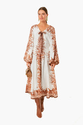Khaki Floral Cryssa Dress